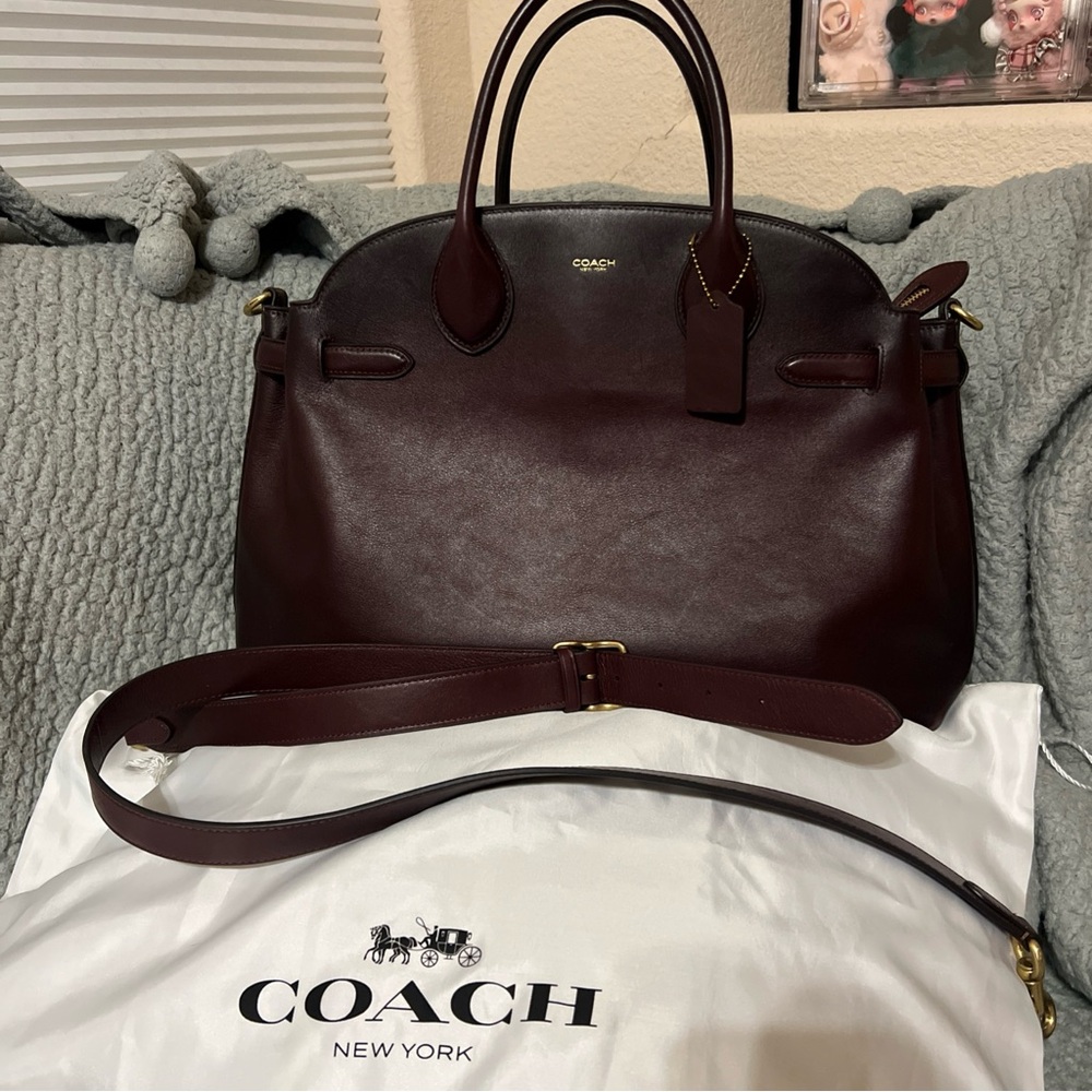 Coach Soft Empire Carryall Bag 40 Brass/Merlot